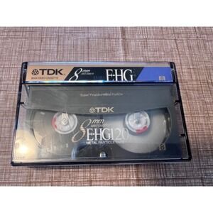 TDK 8mm Video Cassette EHG 120 Metal Particle Tape‎ New Sealed